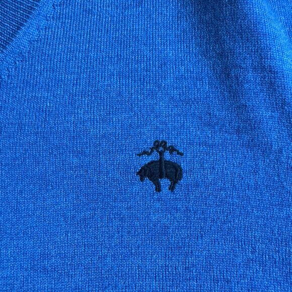 Brooks Brothers blue merino wool sweater vest men’s XL Heritage Old Money Preppy - Picture 4 of 7